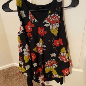 Black and floral top
